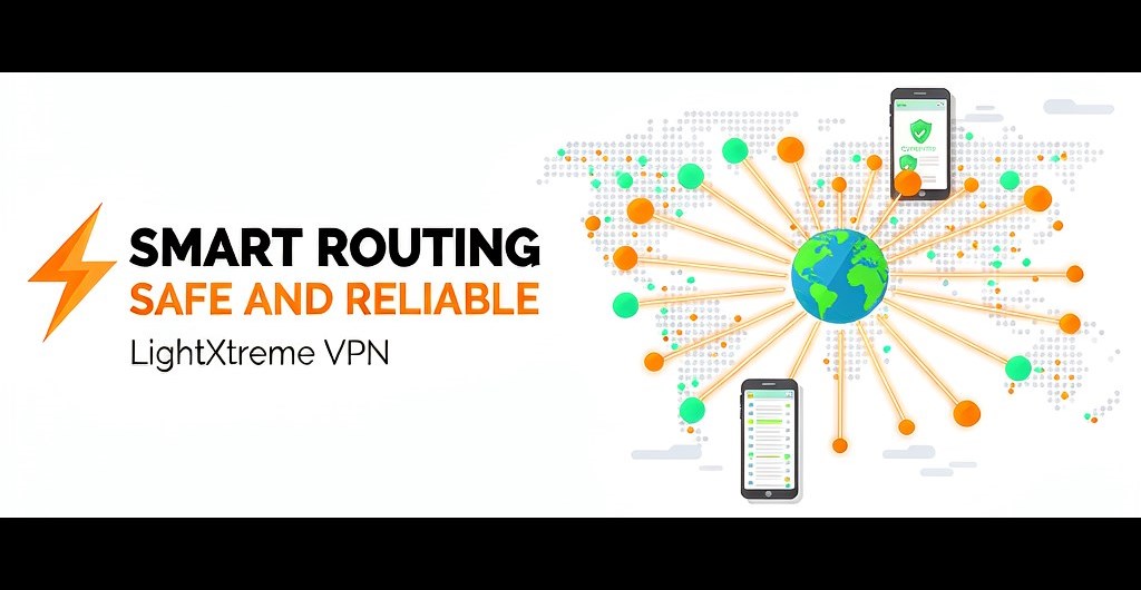 LightXtreme VPN client: unlimited data and speed, 2,000+ servers across 70+ countries, multiple devices online at once
